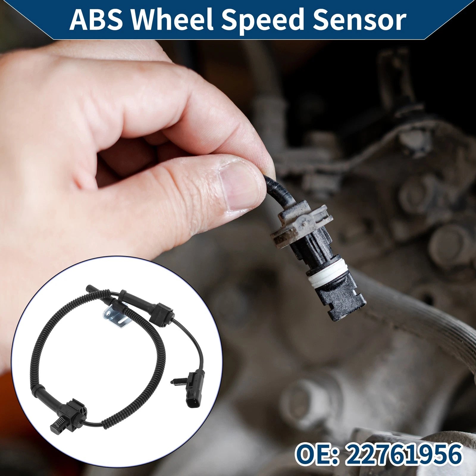 ABS Wheel Speed Sensor Rear Left Replacement for Chevrolet Silverado (2005–2007)