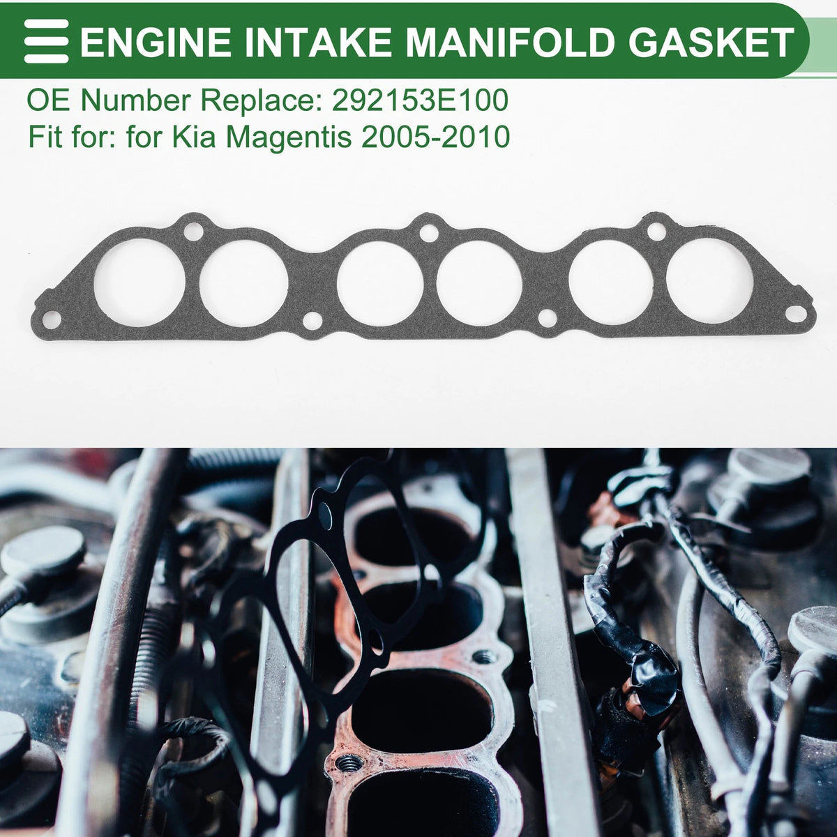 Upper Engine Intake Manifold Gasket for Kia Magentis (2005–2010) No. 292153E100