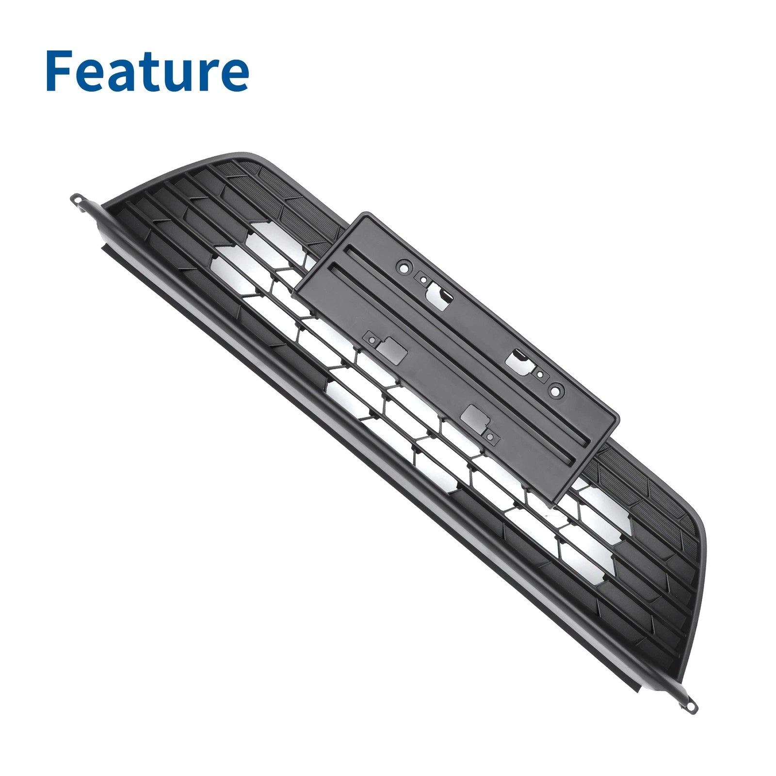 Front Upper Bumper Grille for Honda Civic (2022–2023) ABS Plastic Black