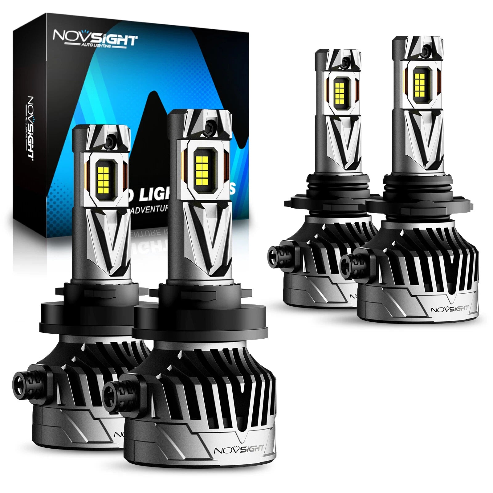 4X LED Headlight Bulbs for 6500K Super Bright White