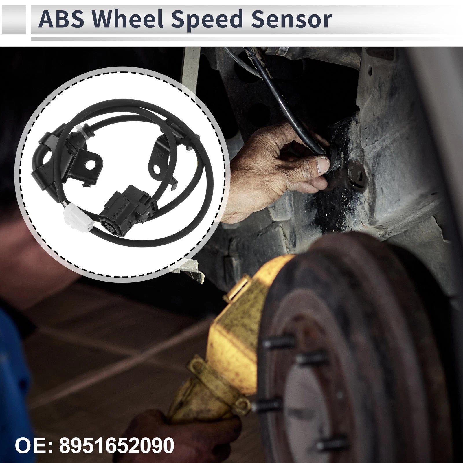 ABS Wheel Speed Sensor Rear Right Replacement for Toyota Yaris (2007–2009)