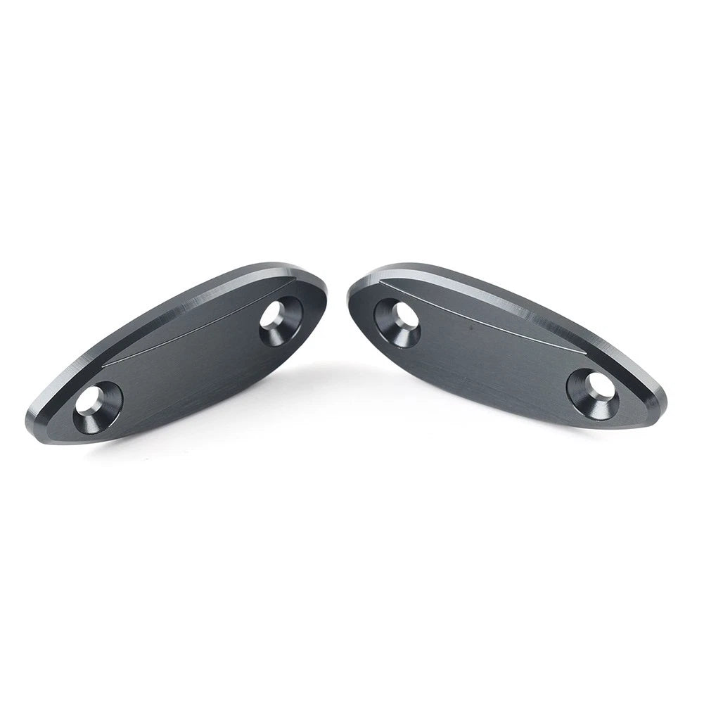 Motorcycle Mirror Block Off Base Plates Titanium For Kawasaki ZX6R 09-2012 Ninja