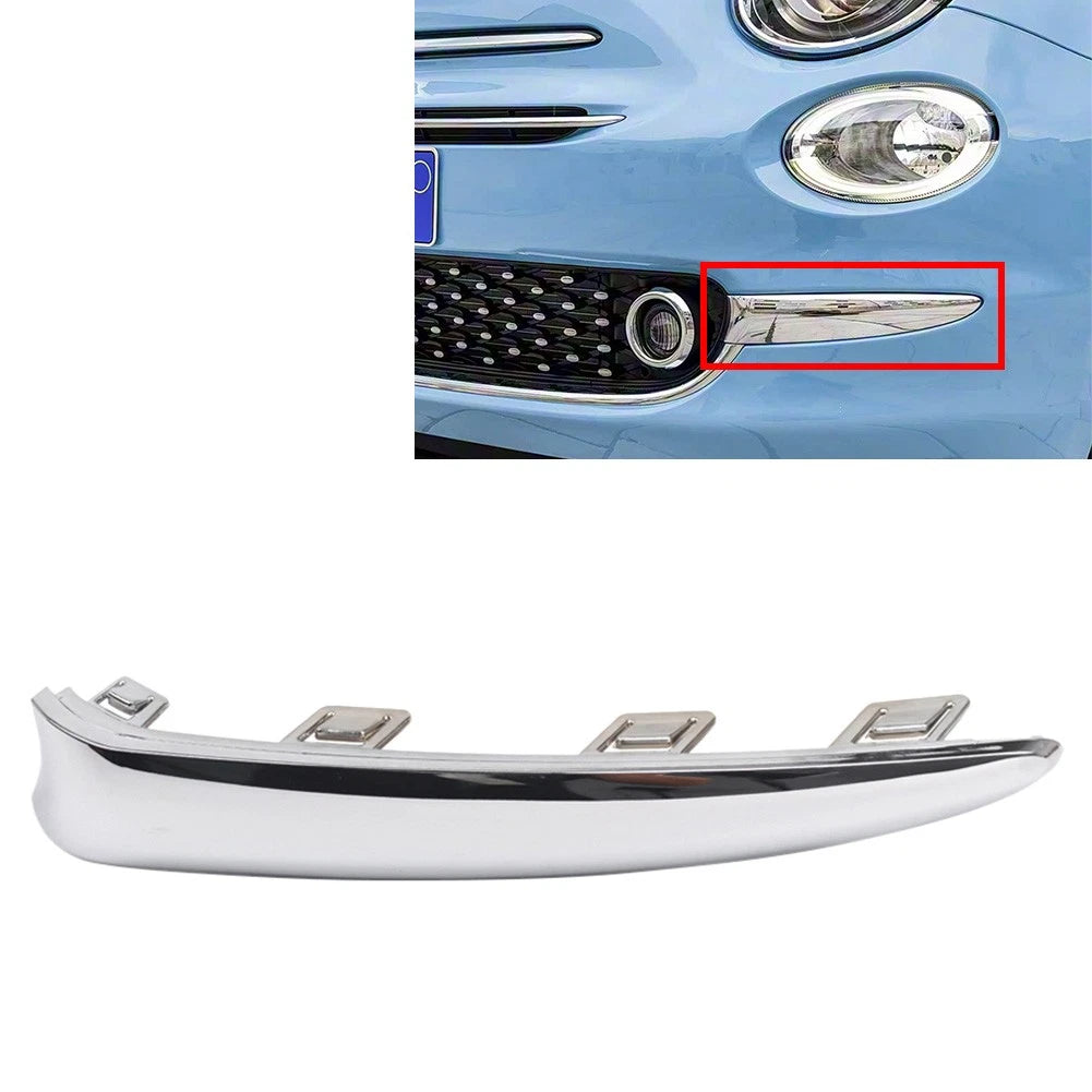 Left Front Bumper Side Chrome Trim for Fiat 500 Lounge (2015–2020)