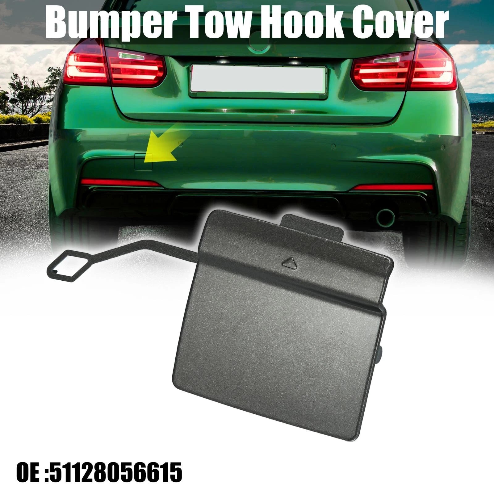 Rear Bumper Tow Hook Cover Replacement for BMW 3 Series (2013–2019)