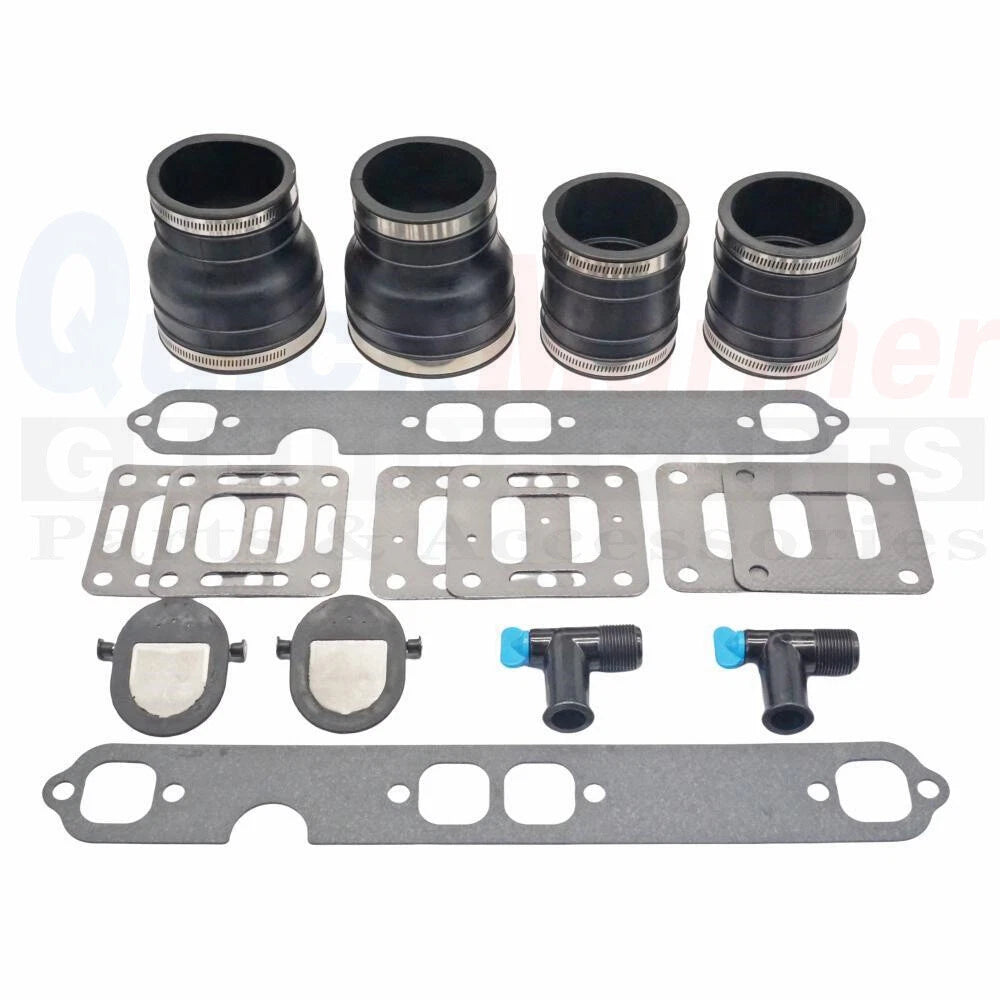 Set of 2 Outboard Exhaust Manifold Bellow Kit for Mercruiser (70981A3, 18-2762)