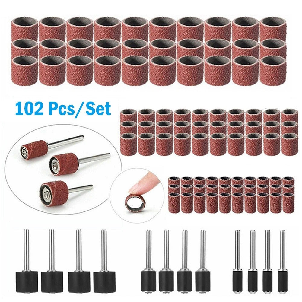 Sanding Drum Kit 102 Pcs for Electric Grinder