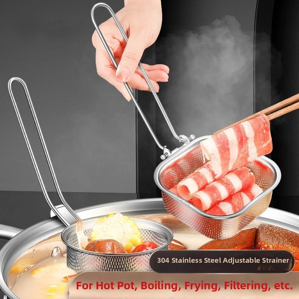 Foldable 304 SS Colander for Straining and Filtering (No Part Numbers)