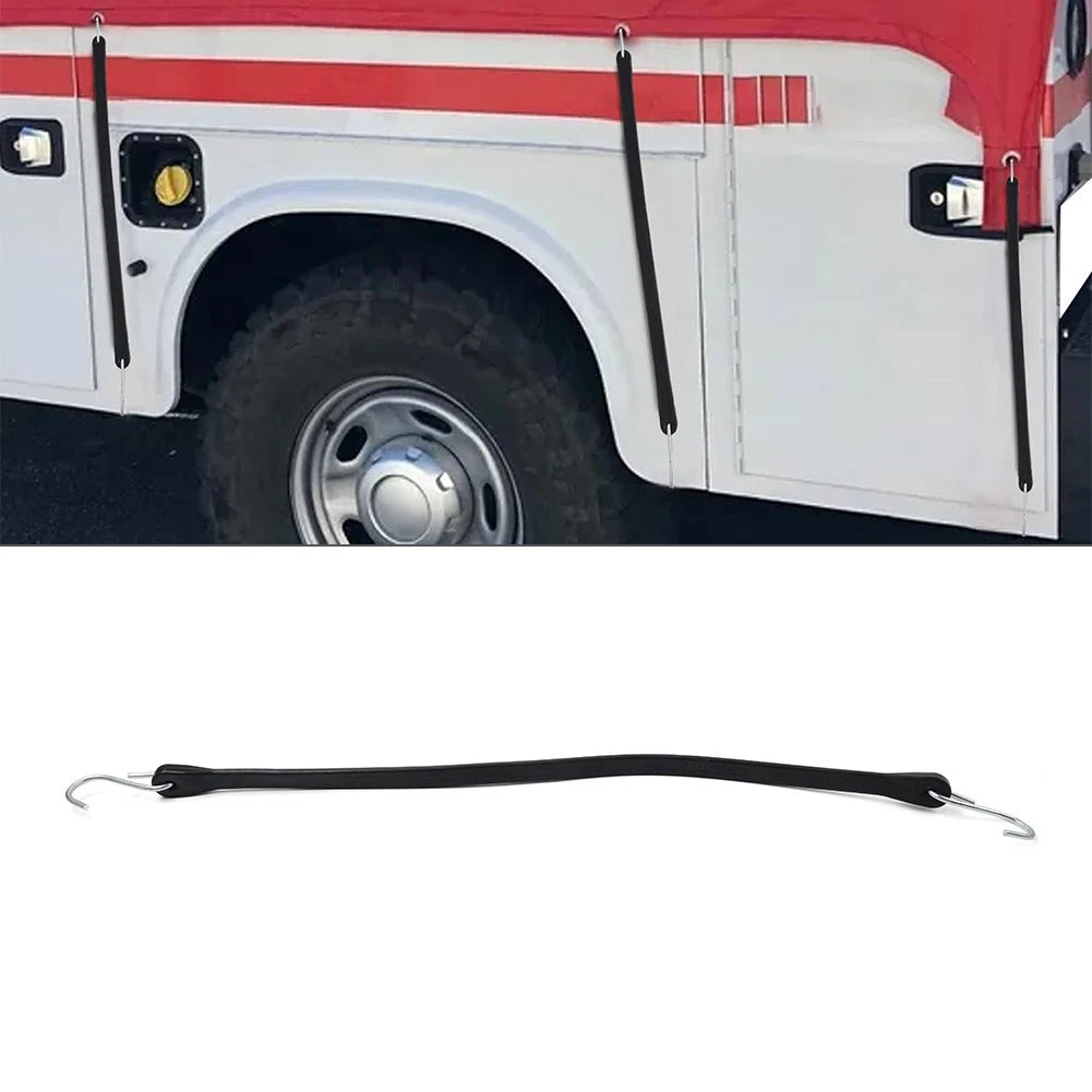 Set of 4 21" Heavy Duty Rubber Tarp Straps Tie Down Bungee Cords