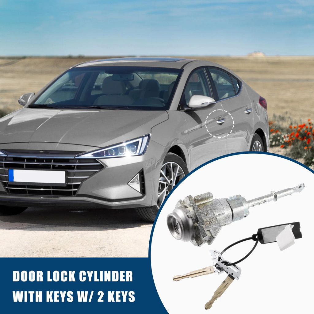 Door Lock Cylinder Front Left with Key for Hyundai Elantra (2017–2020)