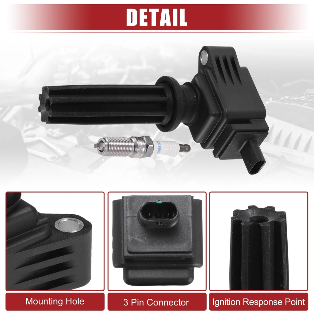 Ignition Coil Spark Plug Set for Ford Edge (2007–2014)