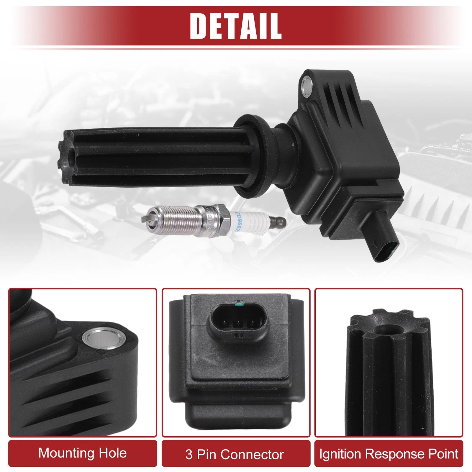 Ignition Coil Spark Plug Set for Ford Edge (2007–2014)