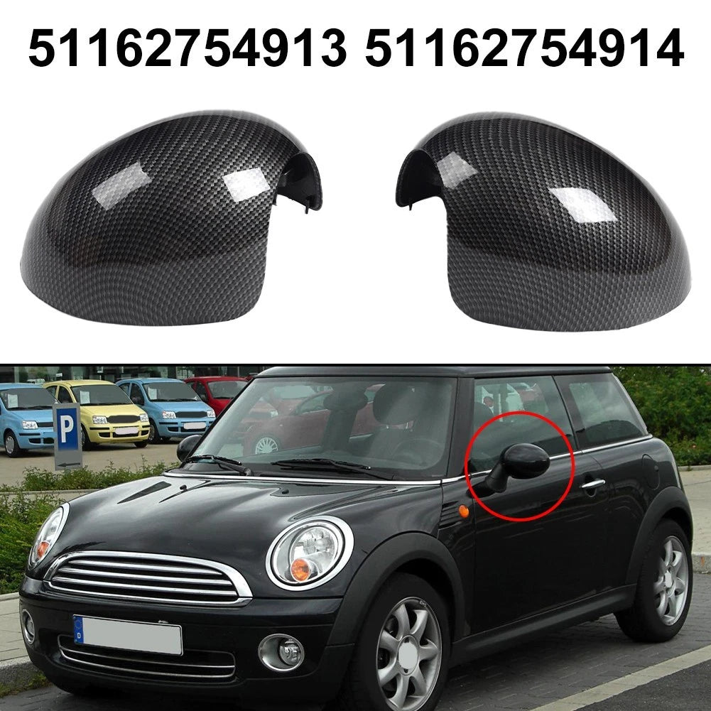 Mirror Cap Set for Mini Cooper R55 R56 R57 R58 R60 R61 (2007–2015) - ABS Carbon Effect