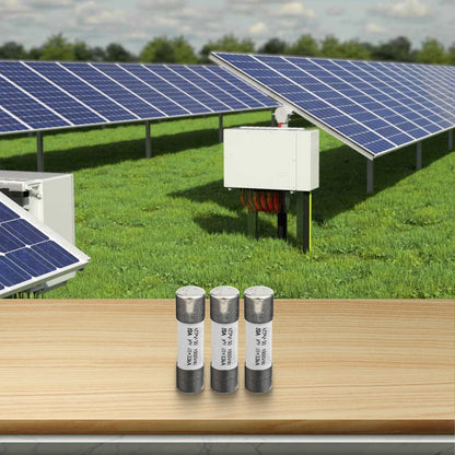 Set of 3 High Strength Solar Fuses 10x38mm for Secure Integration