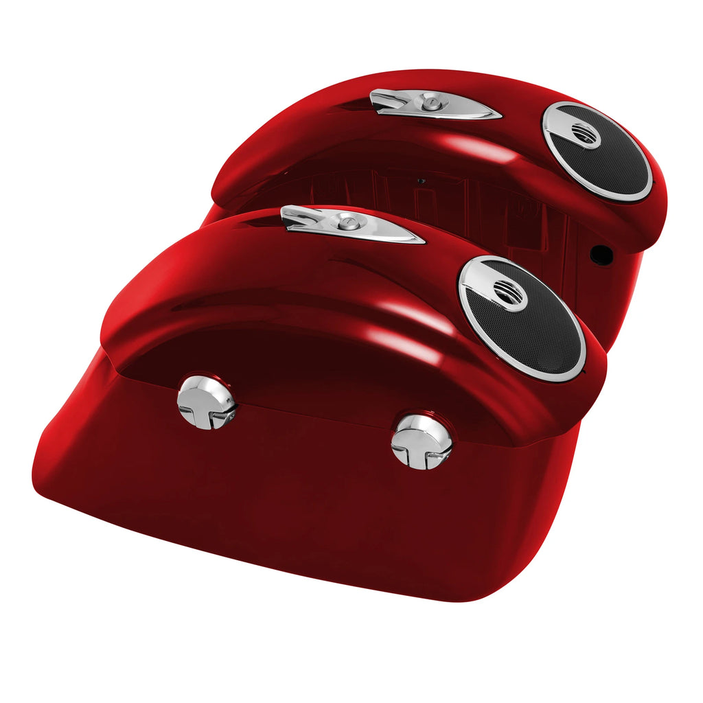 Red Saddlebags with Electronic Latch for Indian Chieftain (2014–2018)
