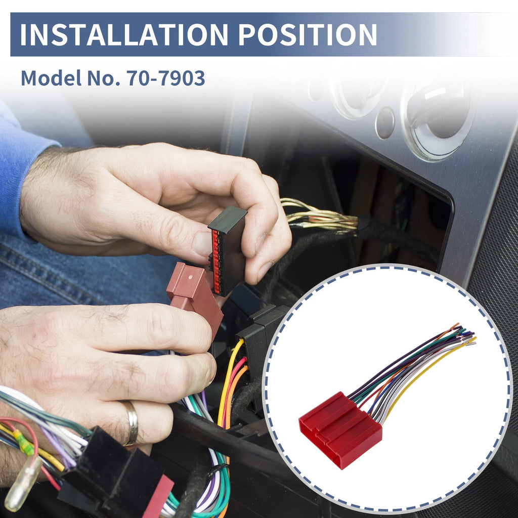Car Stereo CD Player Wiring Harness Set for Mazda 2 (2011–2014)