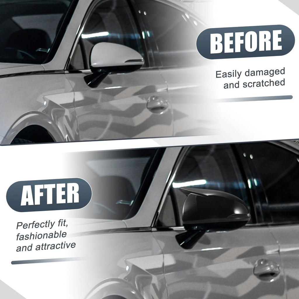 Rearview Mirror Cover Overlay Gloss Black Replacement for Hyundai Sonata (2020–2023)