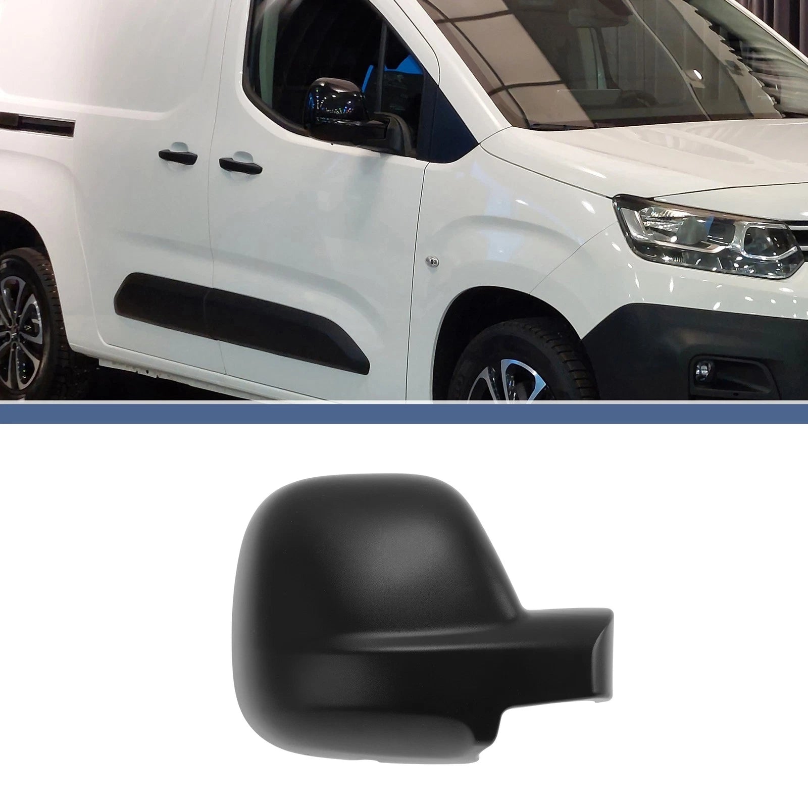 Mirror Cover Cap for Citroen Dispatch/Jumpy (2016–2024) - Black