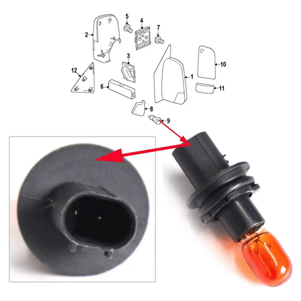 Wing Mirror Indicator Light Bulb & Holder for Mercedes Benz Sprinter (68010096AA)