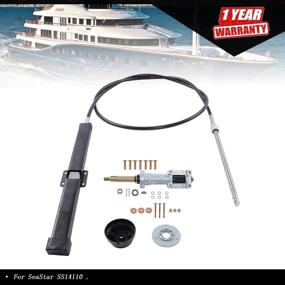 10ft Back Mount Rack & Pinion Steering Cable Kit for SeaStar SS14110
