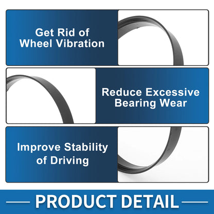 Set of 4 Wheel Hub Centric Rings for Car (68.1mm to 65.1mm) Black Polycarbonate