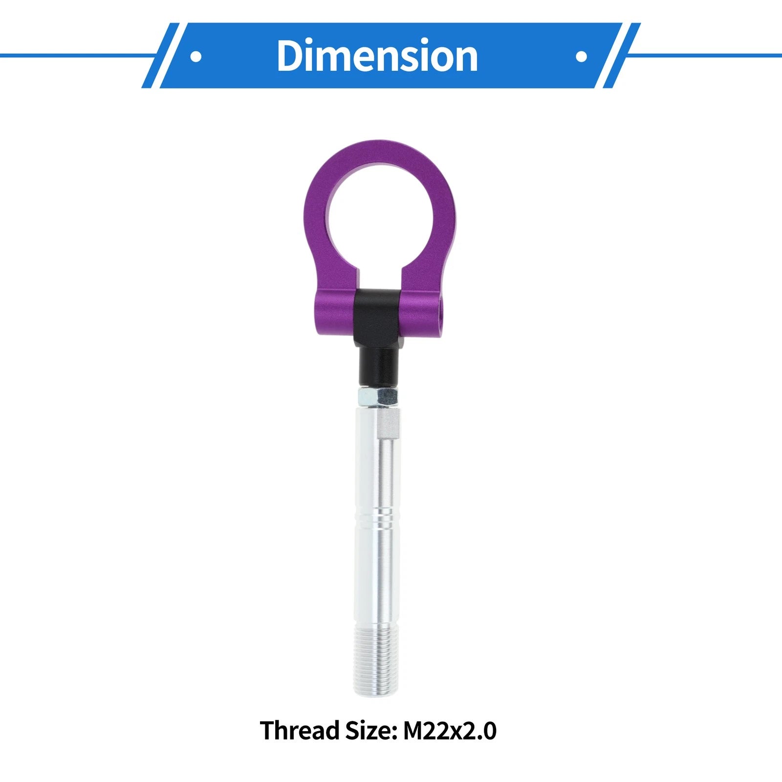 Trailer Ring Eye Towing Hook for Trailer Hitch (Universal Fit, Heavy Duty)