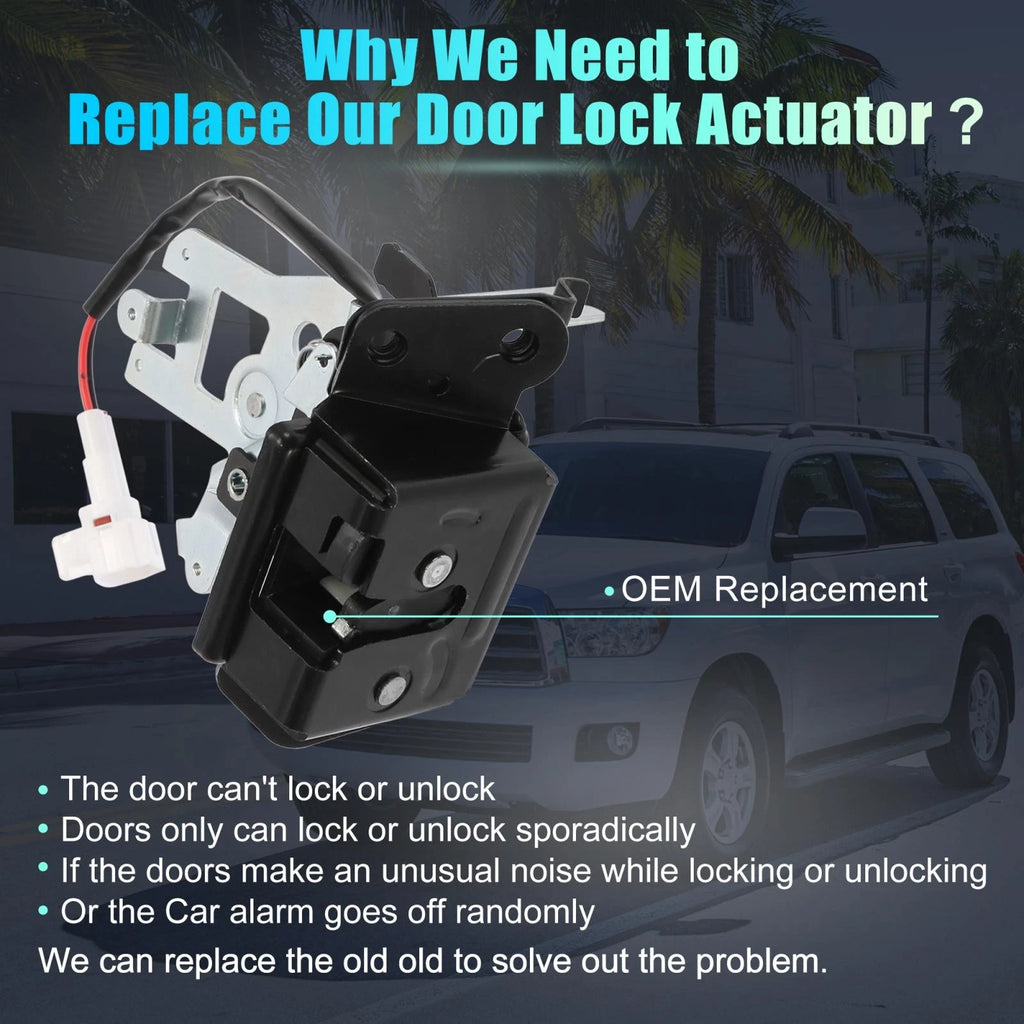 Tailgate Lock Actuator Motor Replacement for Toyota Sequoia (2001–2007)
