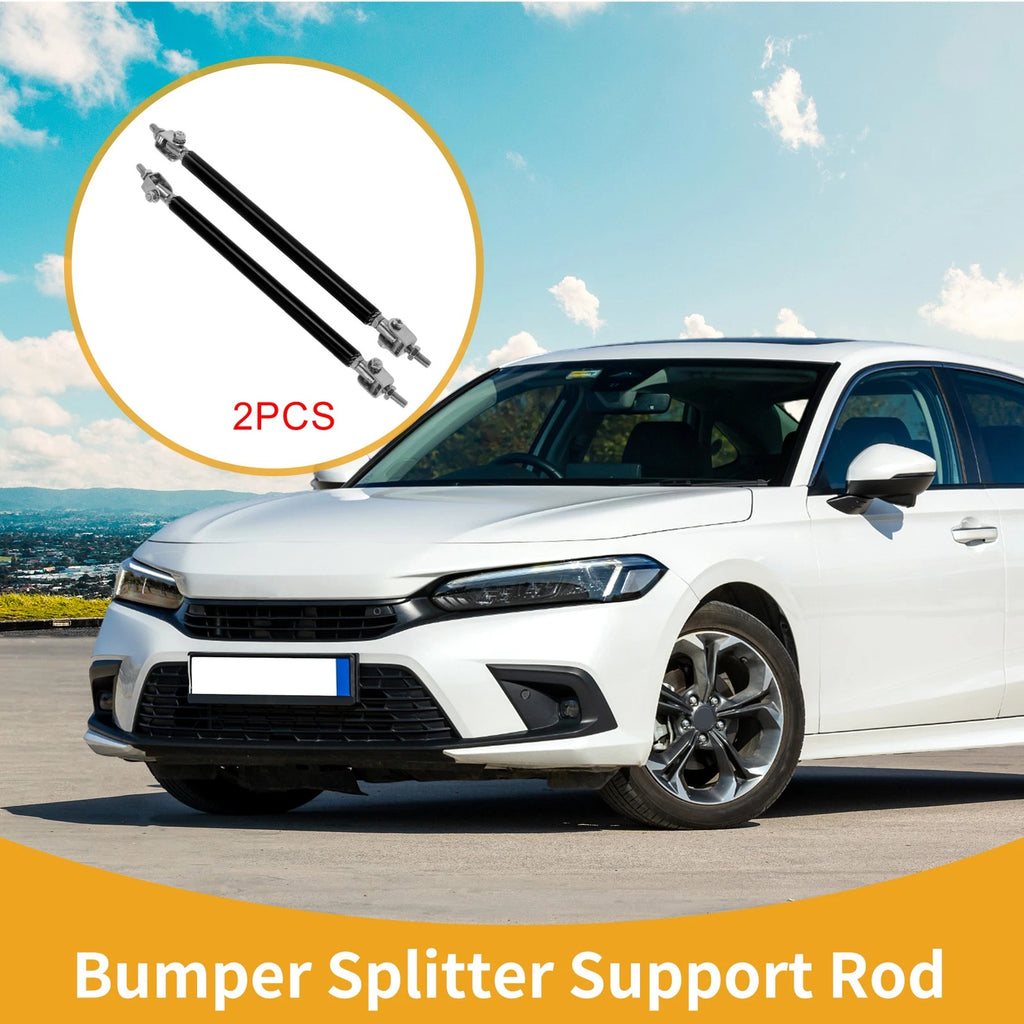 2X Adjustable Front Bumper Lip Splitter Strut Rod Tie for Universal Vehicles