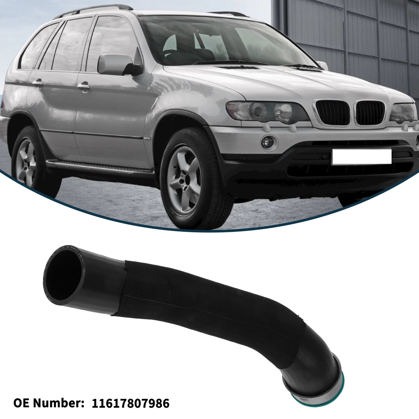 Radiator Hose Replacement for BMW X5 E70 (2007–2013) Rubber Black