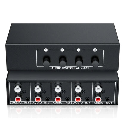 Stereo Audio Switcher for 3.5mm Input with RCA L/R Output