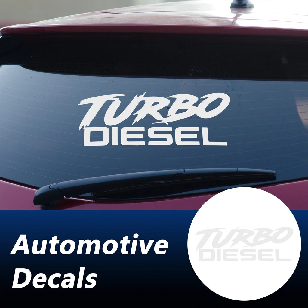 Reflective Bumper Decal for Turbo Diesel (Personalized)