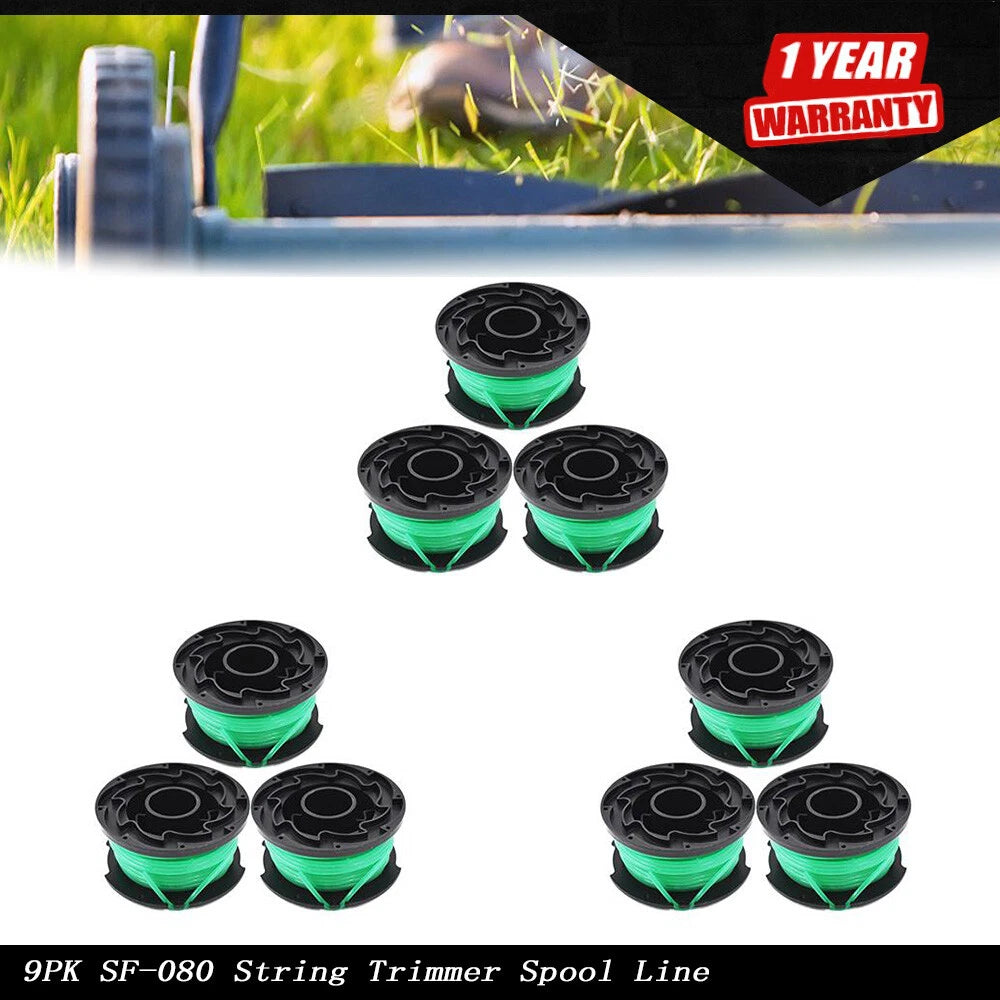 9PK String Trimmer Spool Line for Black & Decker GH3000 (1999–2023)