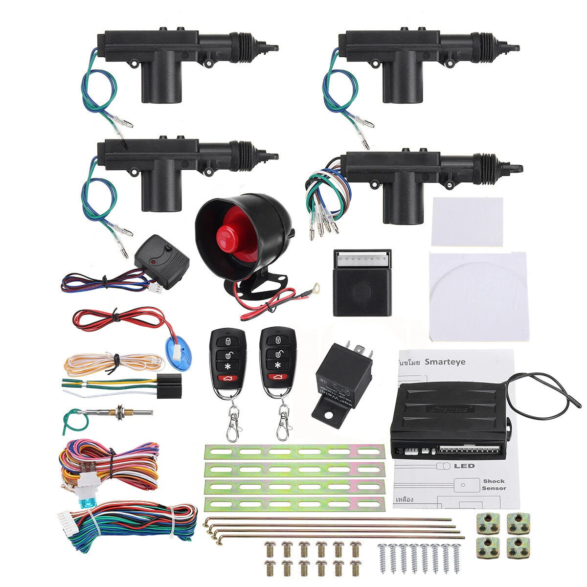 Set of 4 Door Power Lock Actuator Motors for Remote Car Alarm Keyless Entry