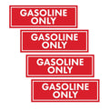 Set of 4 Gasoline Only Warning Stickers for Universal Use
