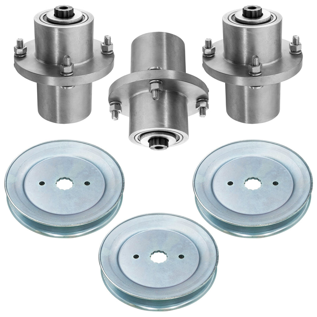 Deck Spindle with Pulley Replacement for Hustler FasTrak SDX Raptor SDX (2015–2019)