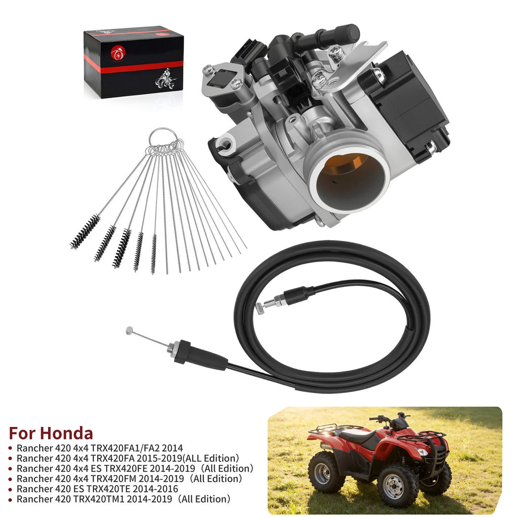 Throttle Body w/ Cable for Honda Rancher 420 FA/FE/FM/TE/TM1 (2014–2019) 16400-HR3-A42
