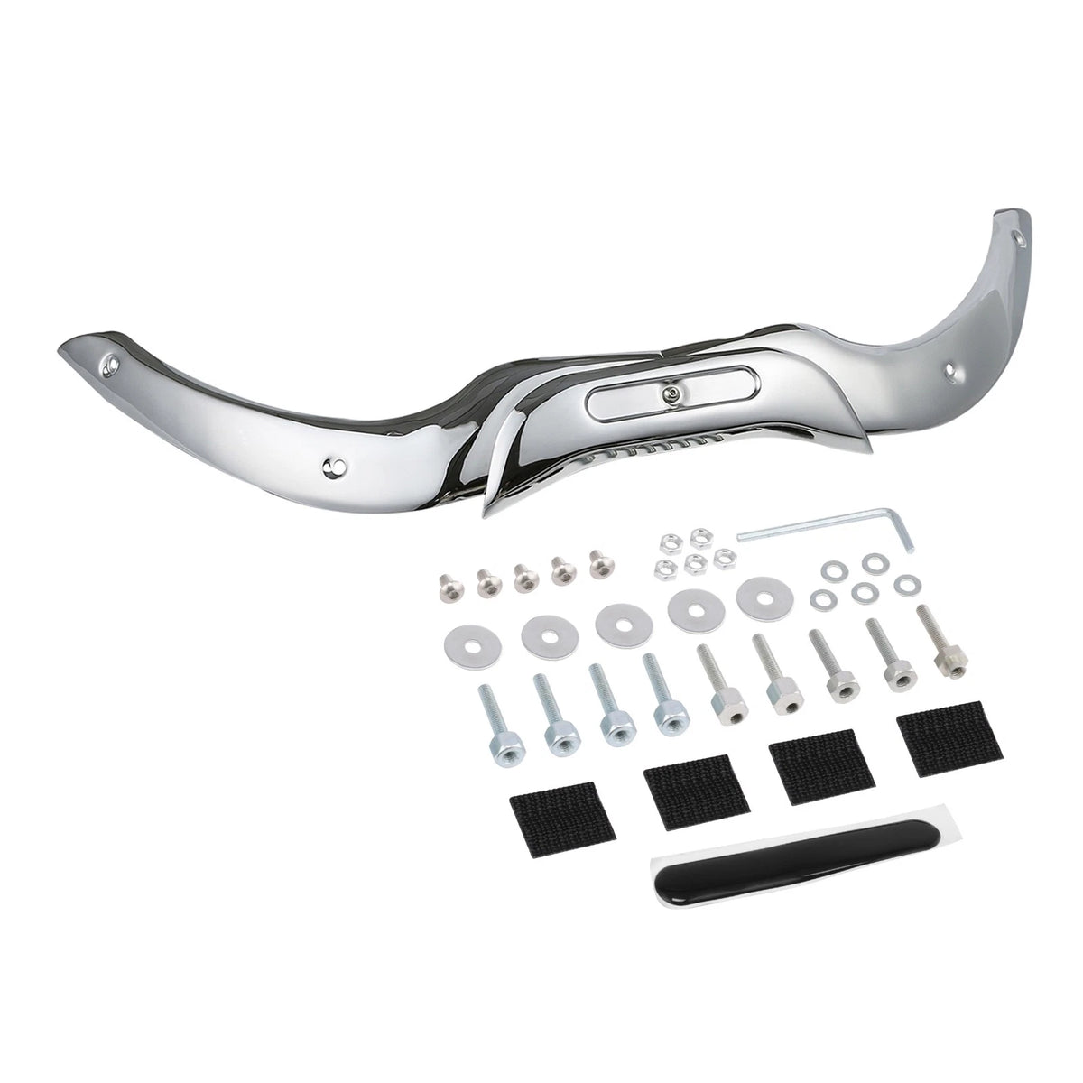 Chrome/Black Windshield Trim for Harley Touring CVO Road Glide (2004–2013)