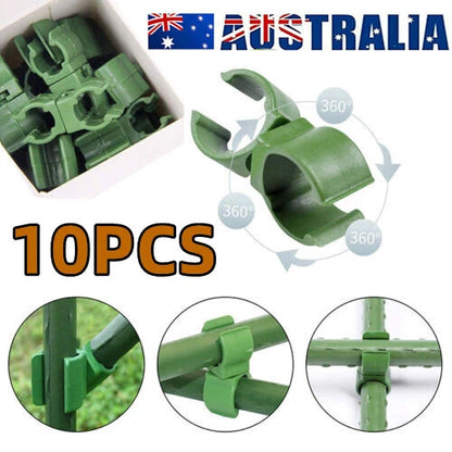 10PCS Trellis Connector Clips for Garden Frame Rods 8-20mm