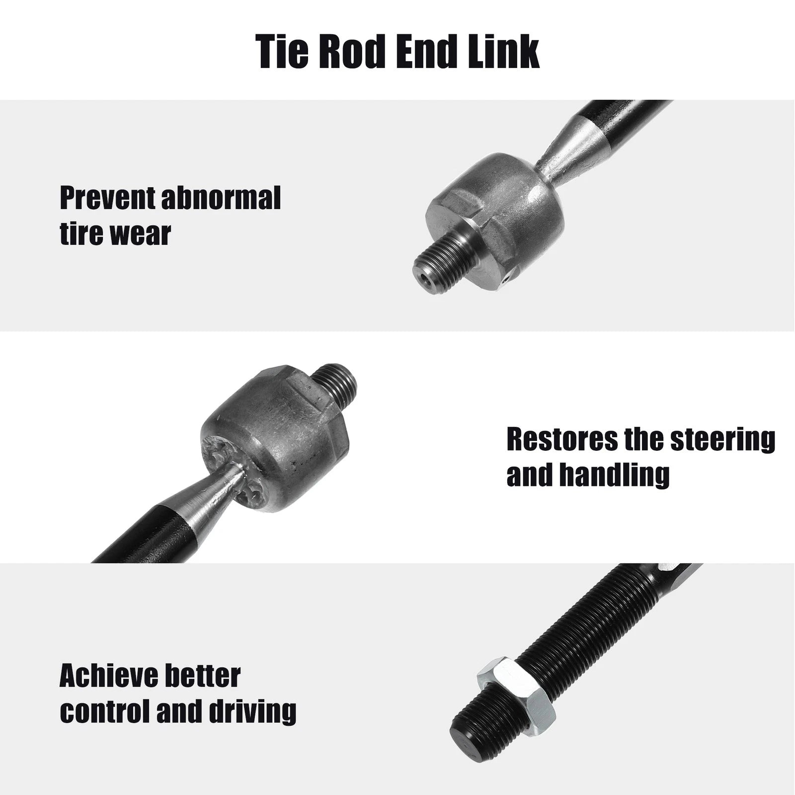Tie Rod End Link Outer Inner Left Right Front 6 Pcs for Mazda 3 (2004–2013)