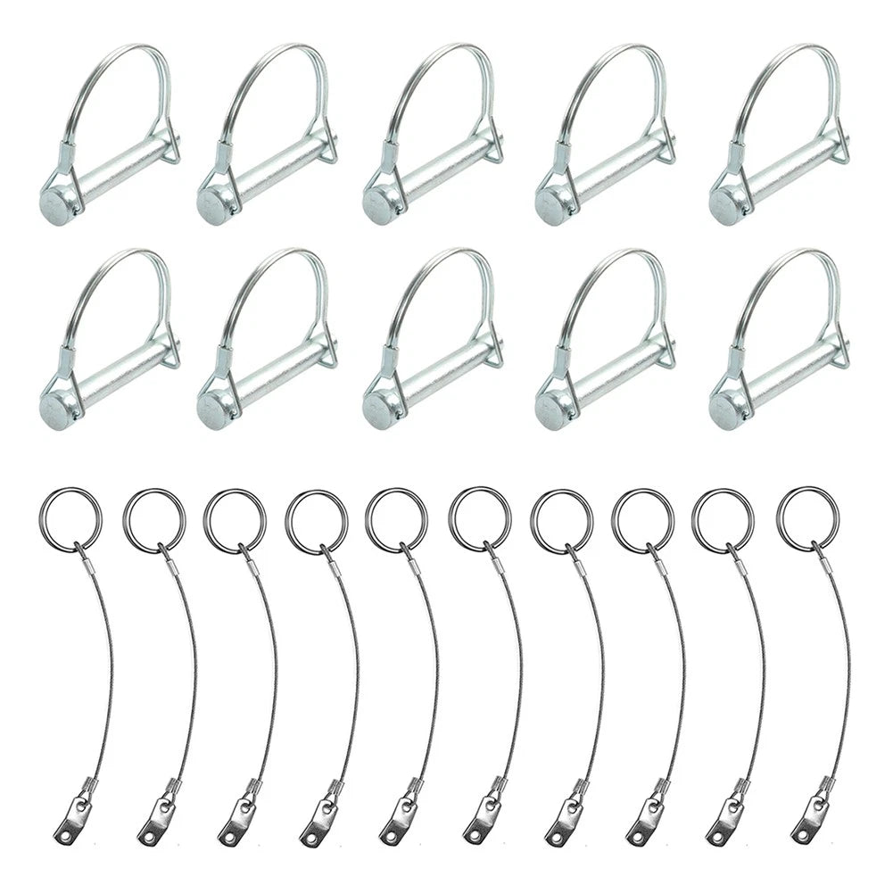 Shaft Lock Pin for Trailer Tow Coupler with Anti-lost Rope (10)