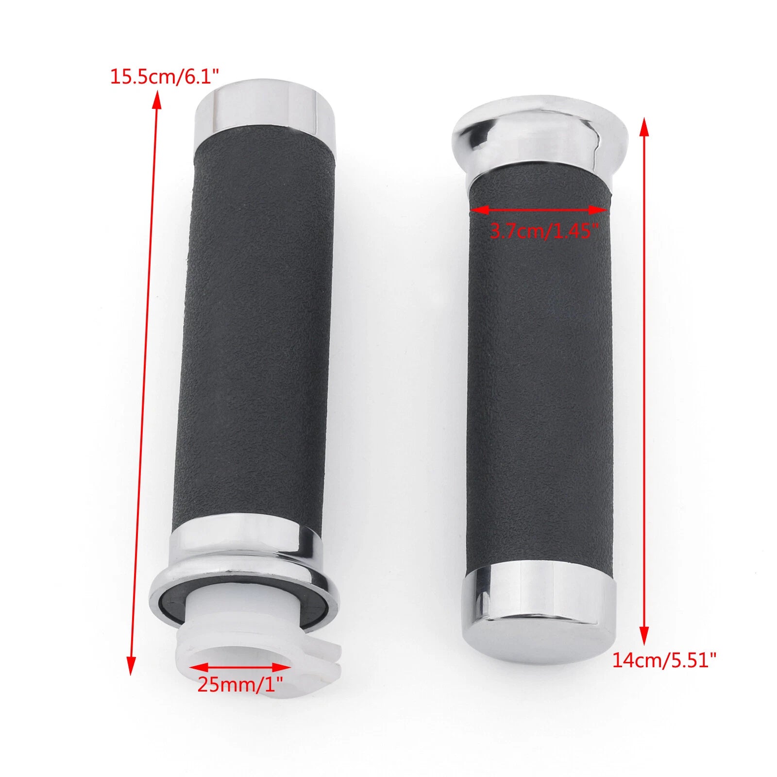 Chrome Grips for Honda Magna Shadow 600 750 Spirit 1100 VT 1300 VTX 1800 (T9)
