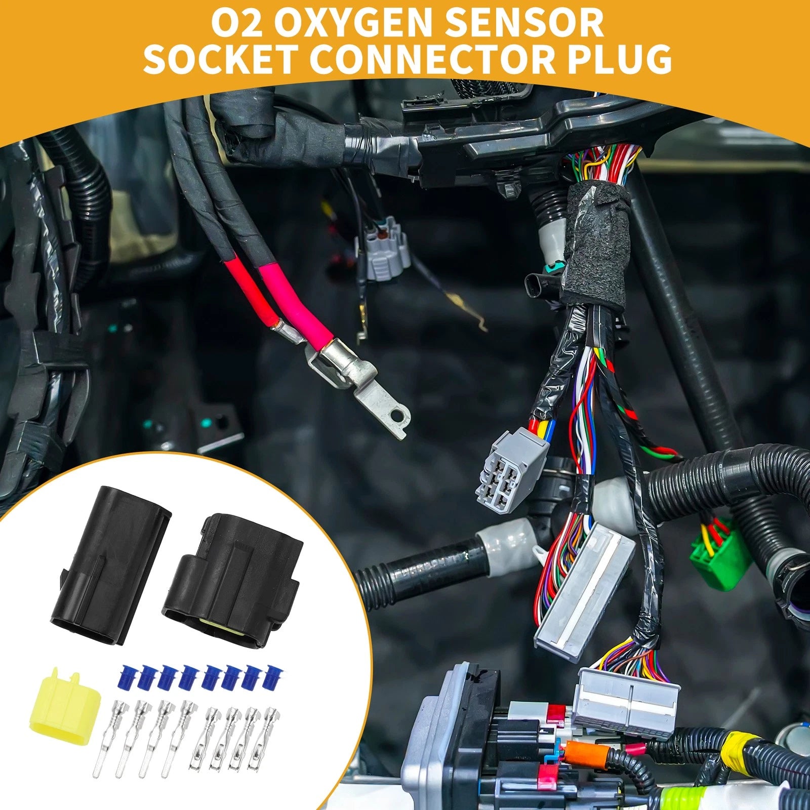 Oxygen Sensor Connector Plug 4 Pin Replacement for Mazda (2009–2019)