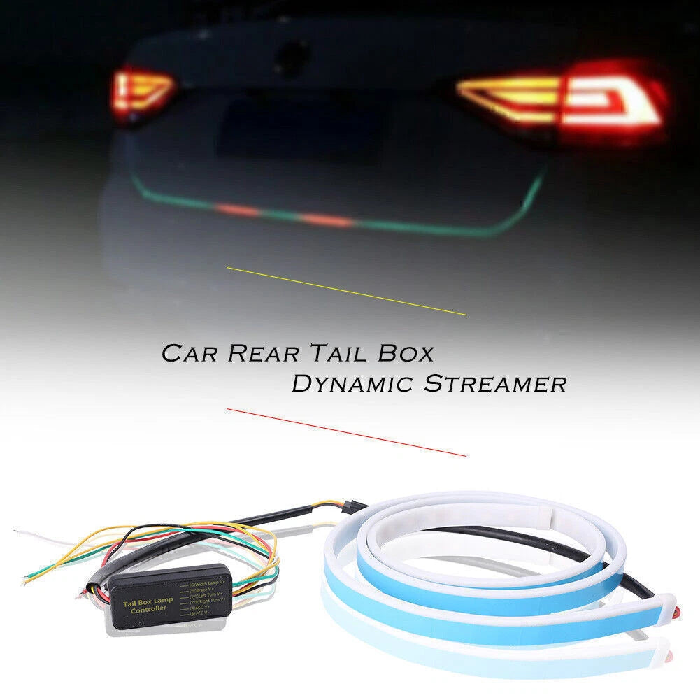 2X 120cm 12V RGB Dynamic Streamer Light Strips for Universal Car Rear Tail Box