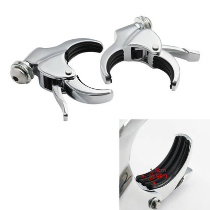 Set of 4 Windshield Clamps for Harley Fat Bob Low Rider (2018–2024)