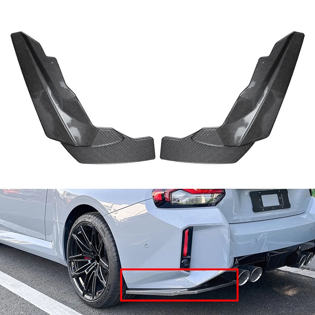 2Pcs Rear Bumper Side Spoiler Splitter Lip for BMW 2 Series M2 (2023–2024)