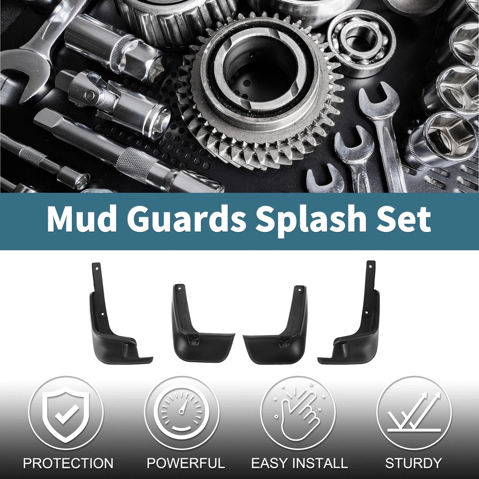 Mud Flaps Splash Guards 1Set Mud Guards for Toyota Ractis (2012–2018)