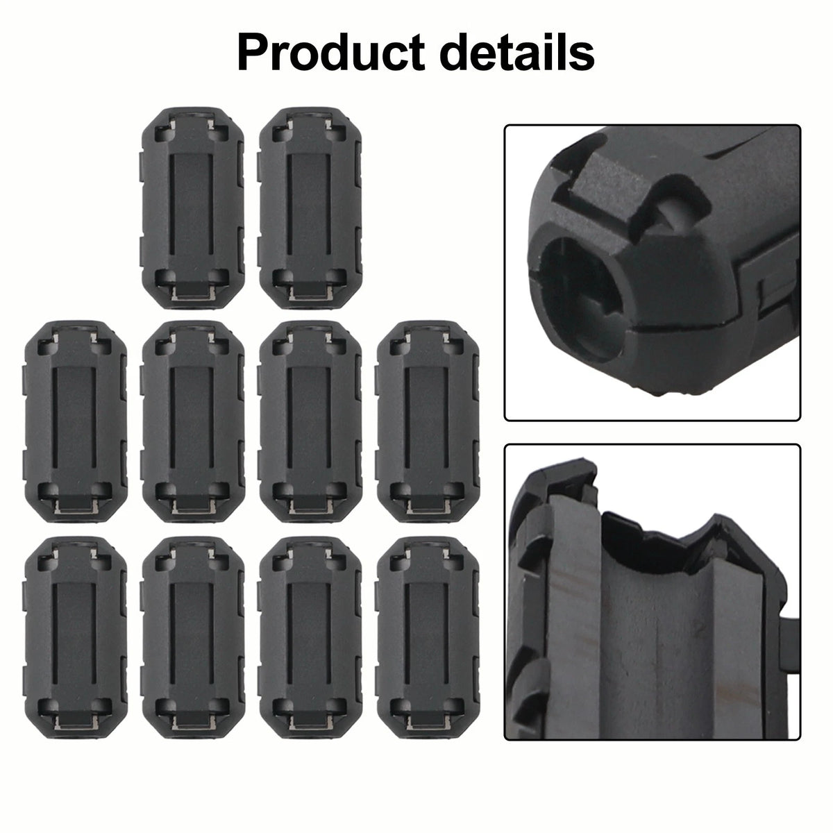 10X Ferrite Ring Core Noise Suppressor for Various Cables (7mm ID)