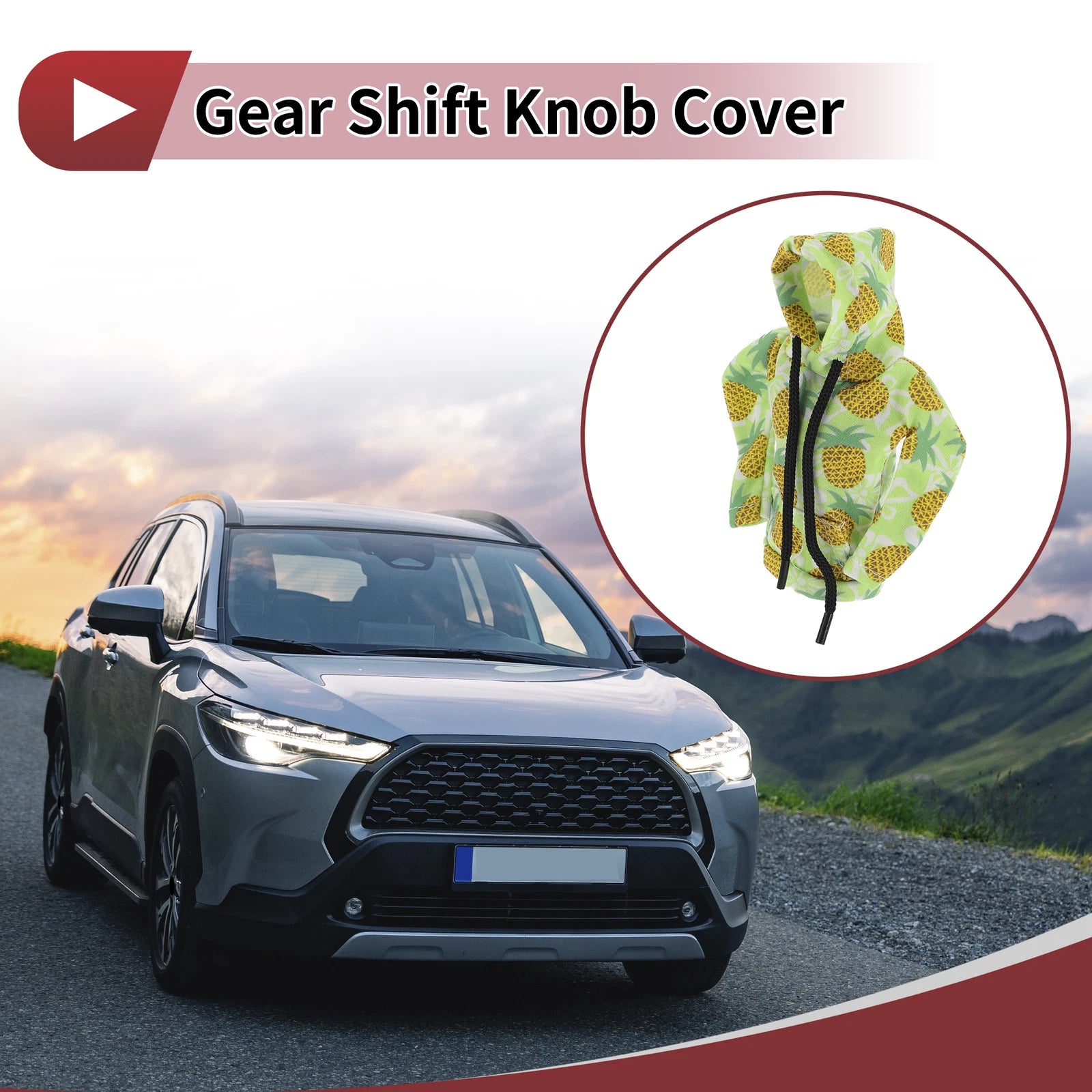 Gear Shift Knob Cover for Universal Fit (Manual) - Green Polyester