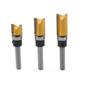 3PCS 1/4" Shank Flush Trim Router Bit Set for Woodworking