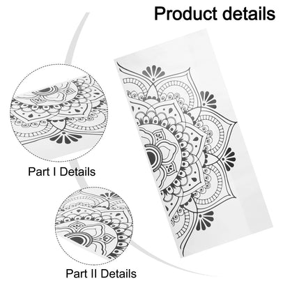 Mandala Half Wall Sticker Decoration - Waterproof, Non-Toxic