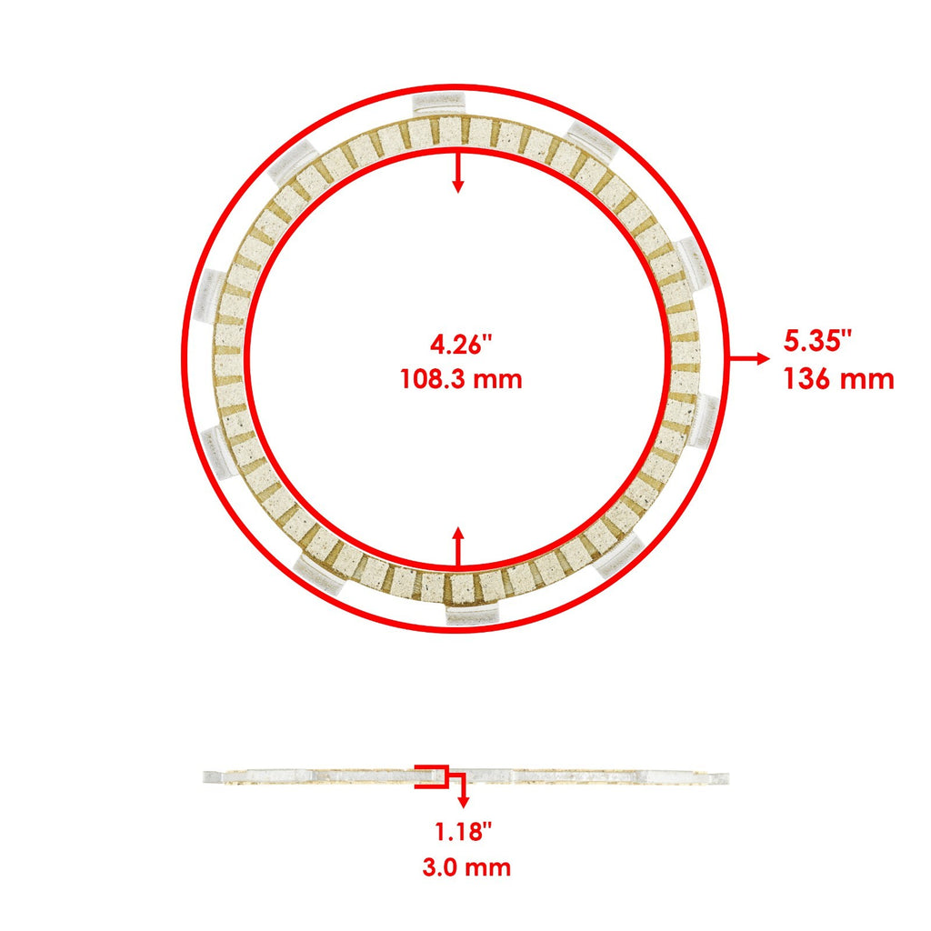 Clutch Friction Plates Replacement for Kawasaki KDX200 (1997–2006)